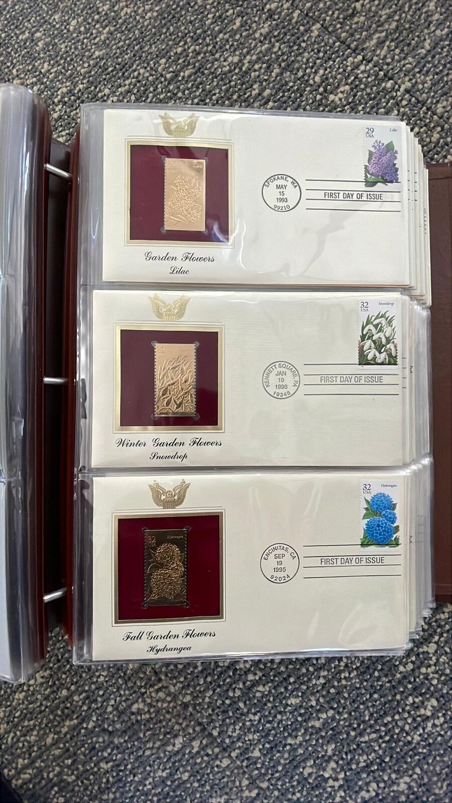 Gold Plated Stamps of United States Collection Book
