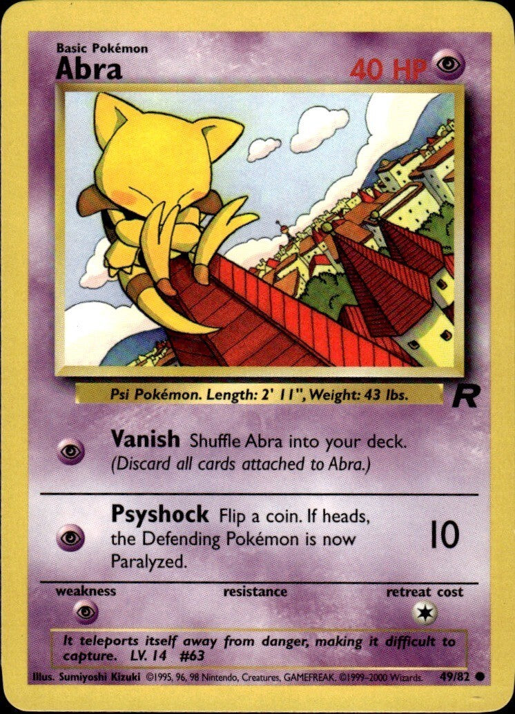 Abra Unlimited Common Team Rocket 49/82 NM