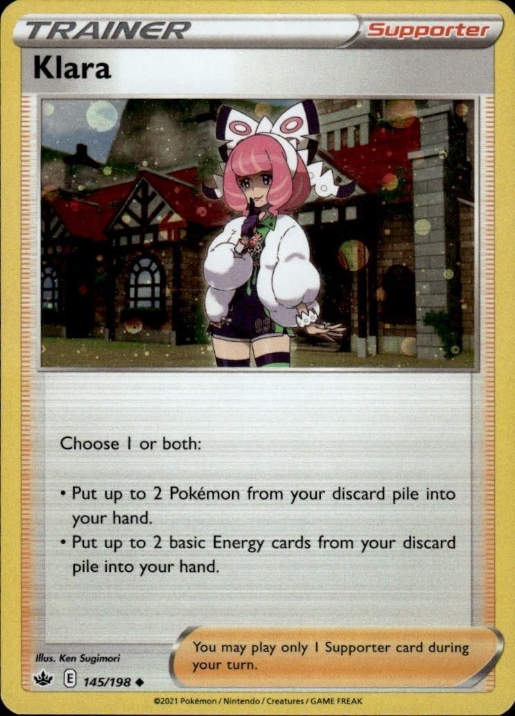 Klara Reverse Holo Uncommon SWSH06: Chilling Reign 145/198 NM
