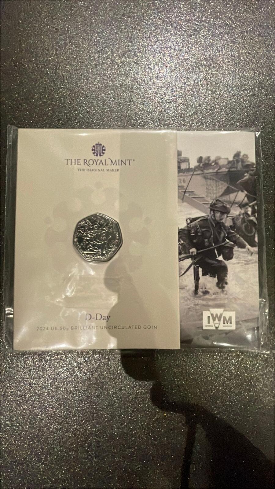 The Royal Mint 2024 D-Day 50p Brilliant Uncirculated Coin