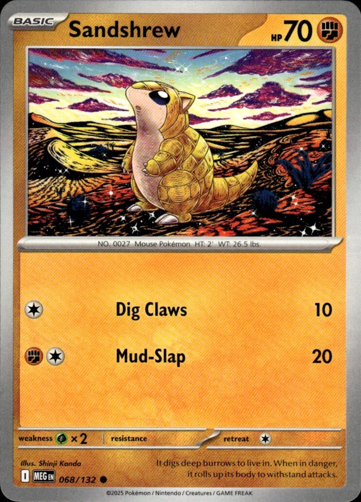 Sandshrew Common ME01: Mega Evolution 068/132 NM