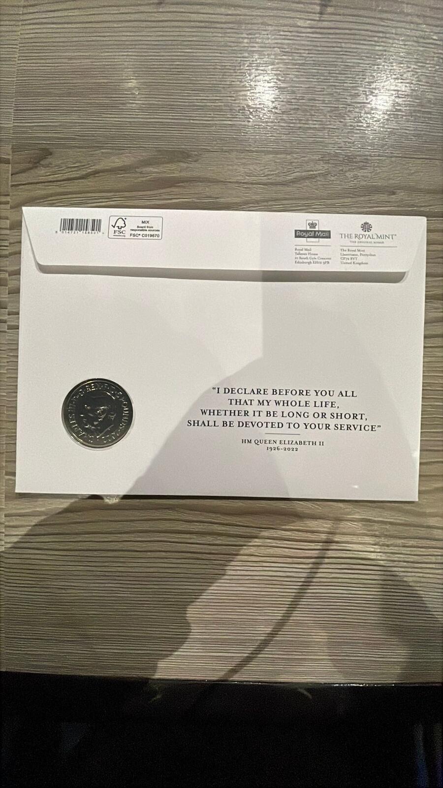 Royal Mint 2022 Queen Elizabeth II Memorial Coin and Stamp Set