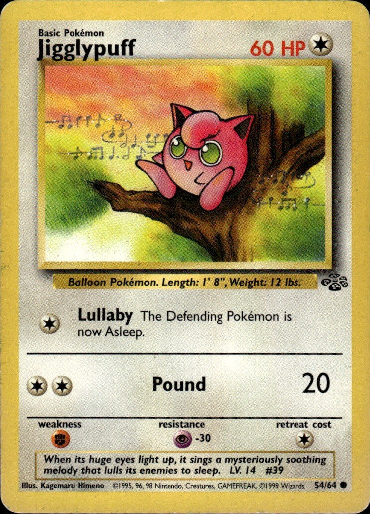 Jigglypuff Unlimited Common Jungle 54/64 NM