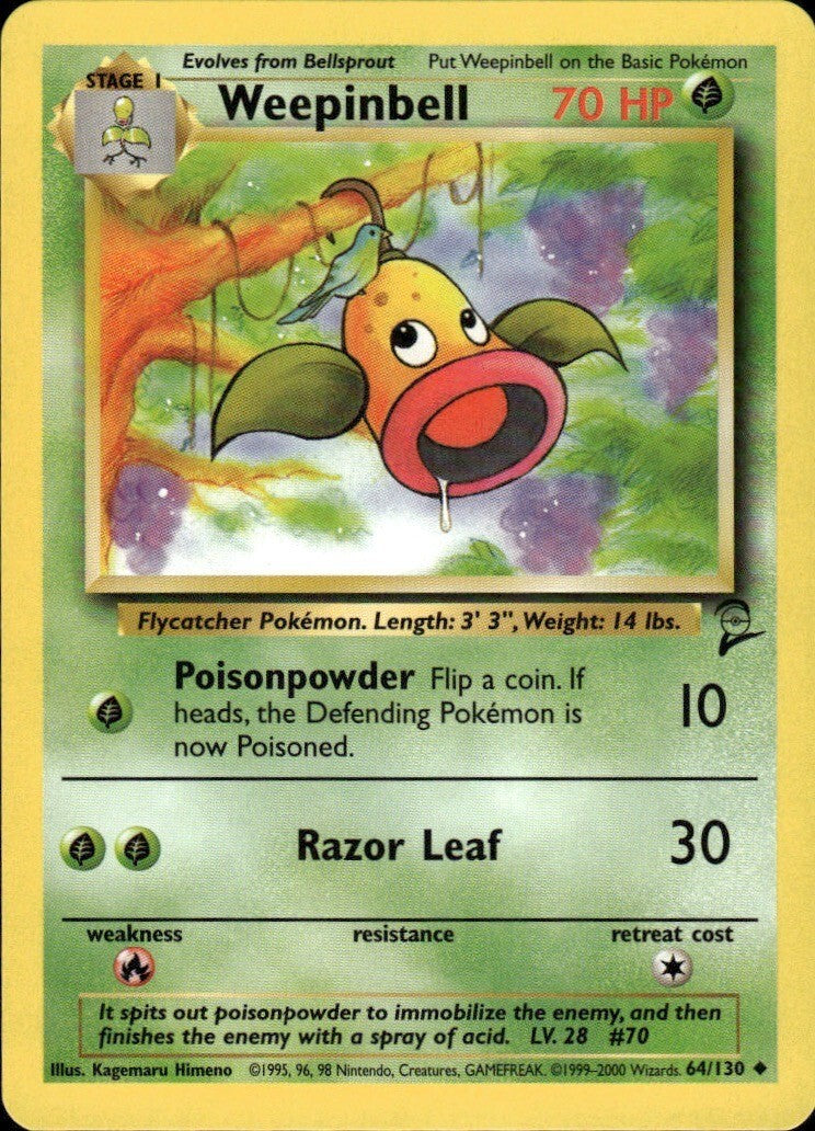 Weepinbell Uncommon Base Set 2 064/130 NM