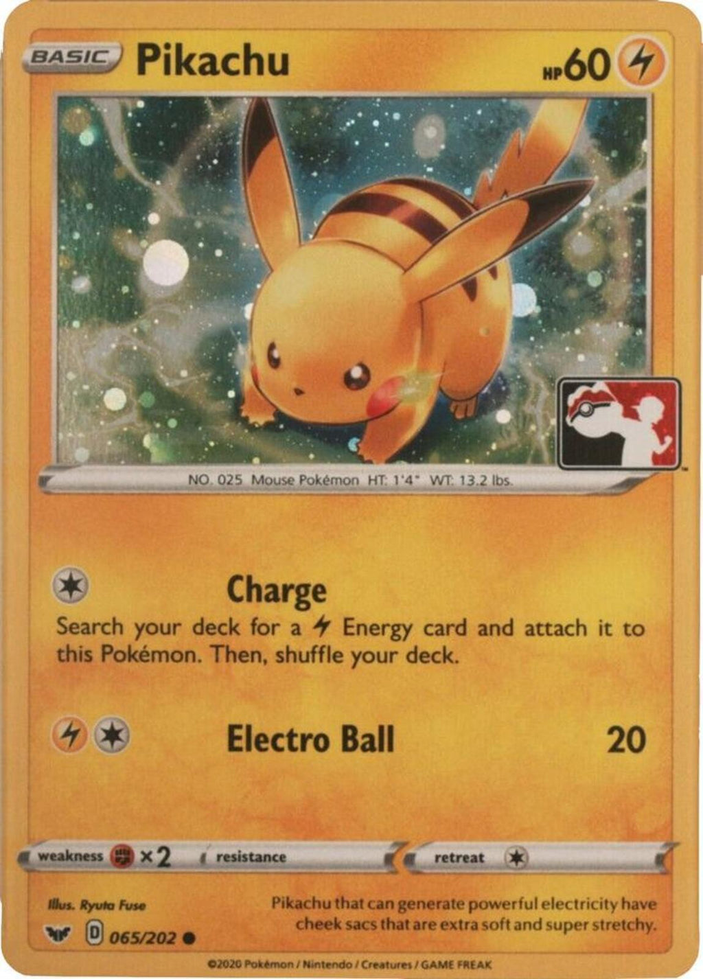 Pikachu - (Cosmos Holo) Holo Promo League & Championship Cards 065/202 - NM