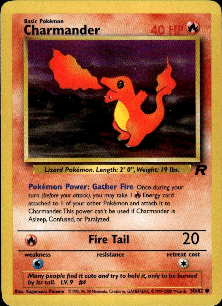 Charmander Unlimited Common Team Rocket 50/82 NM