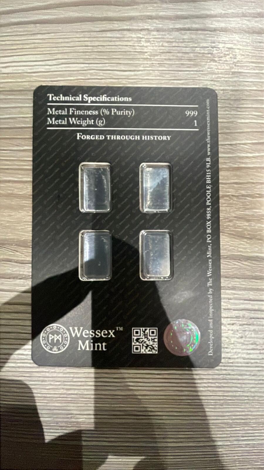 Wessex Mint Libertad 4 x 1g 999 Fine Solid Silver Bars