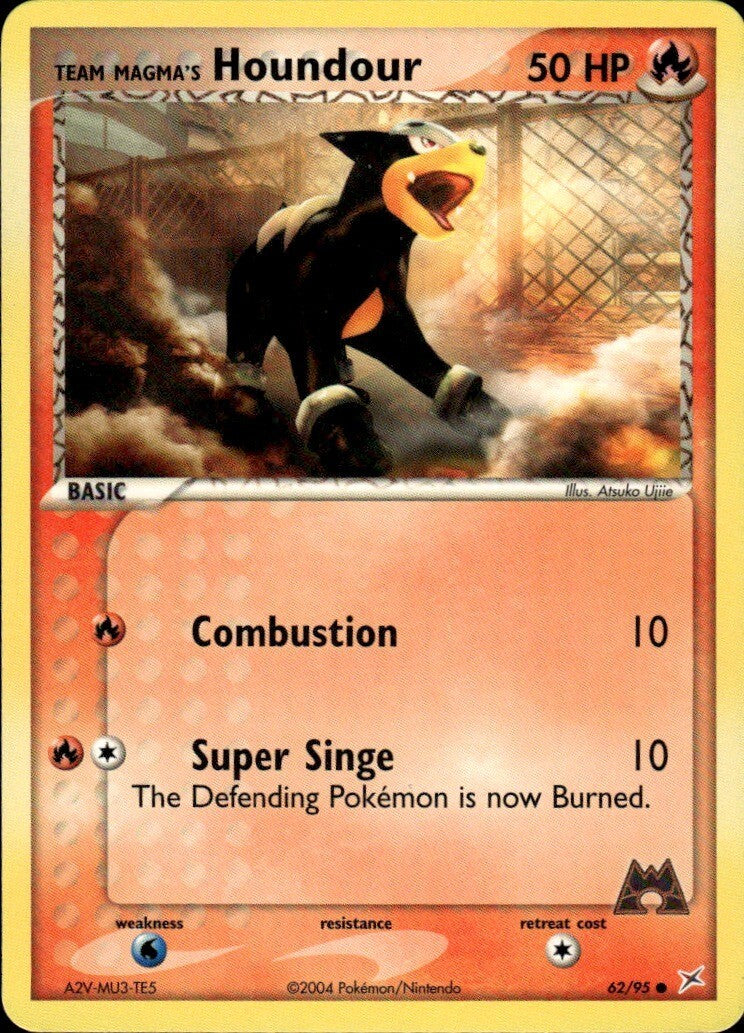Team Magma's Houndour Common Team Magma vs Team Aqua 62/95 NM