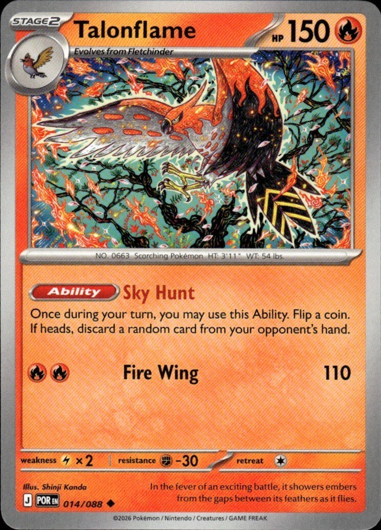 Talonflame - Uncommon ME03: Perfect Order 014/088 NM