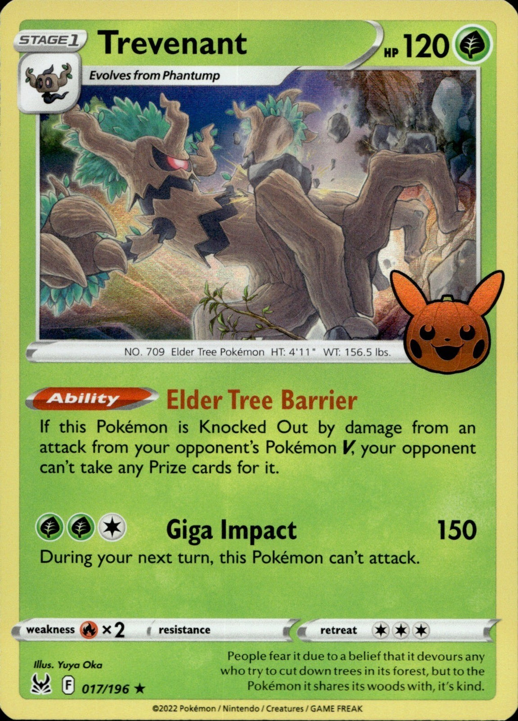 Trevenant Holo Rare Trick or Trade BOOster Bundle 2023 017/196 NM