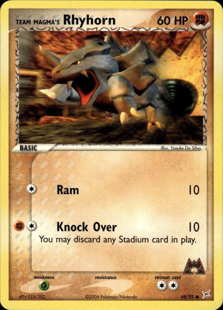 Team Magma's Rhyhorn Common Team Magma vs Team Aqua 68/95 NM