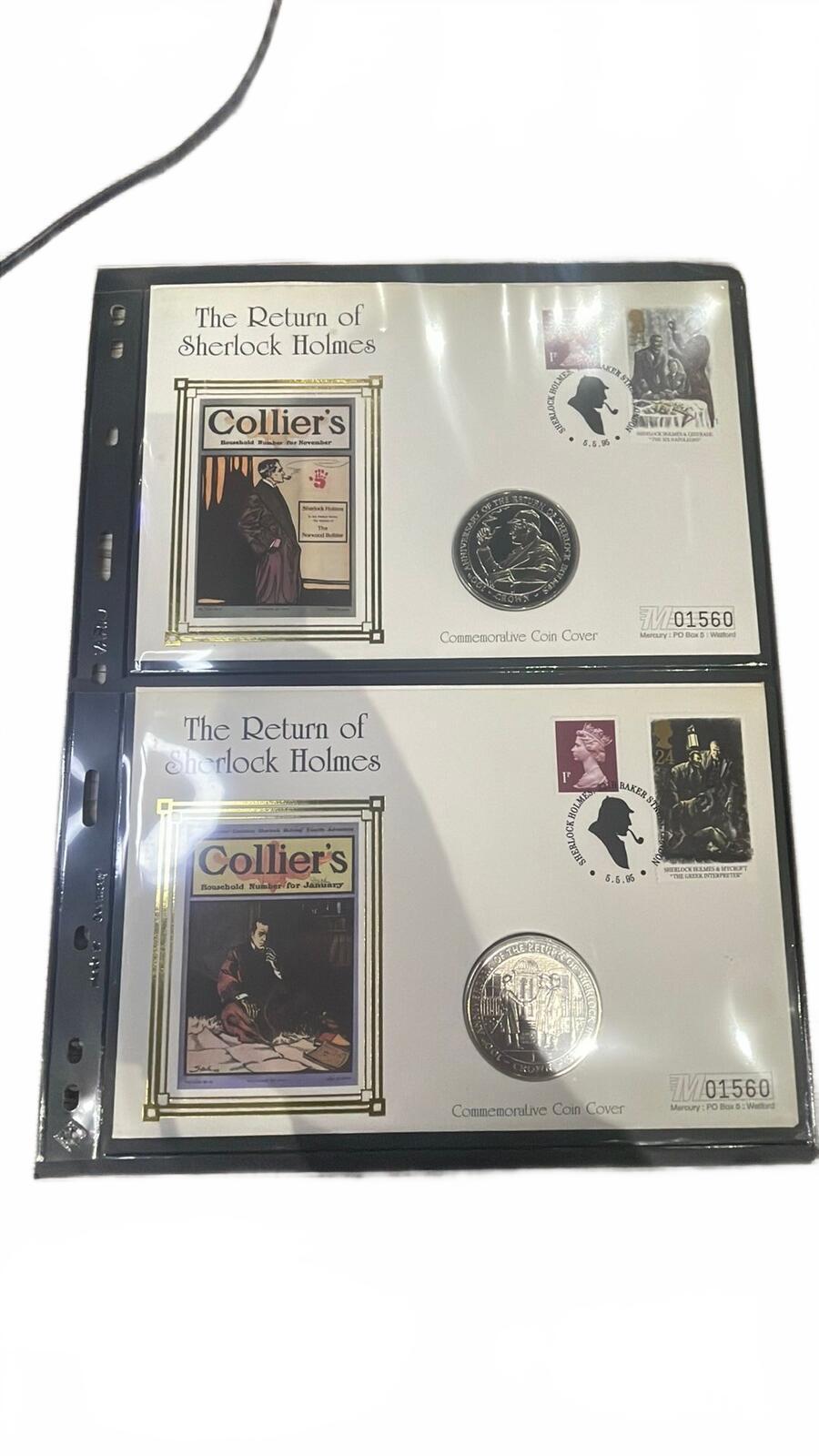 Sherlock Holmes Commemorative Coin Cover Set 1995