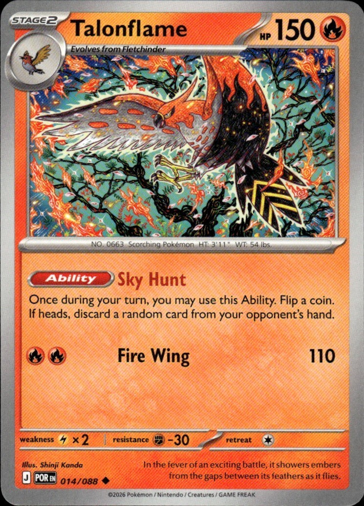 Talonflame - Uncommon ME03: Perfect Order 014/088 NM
