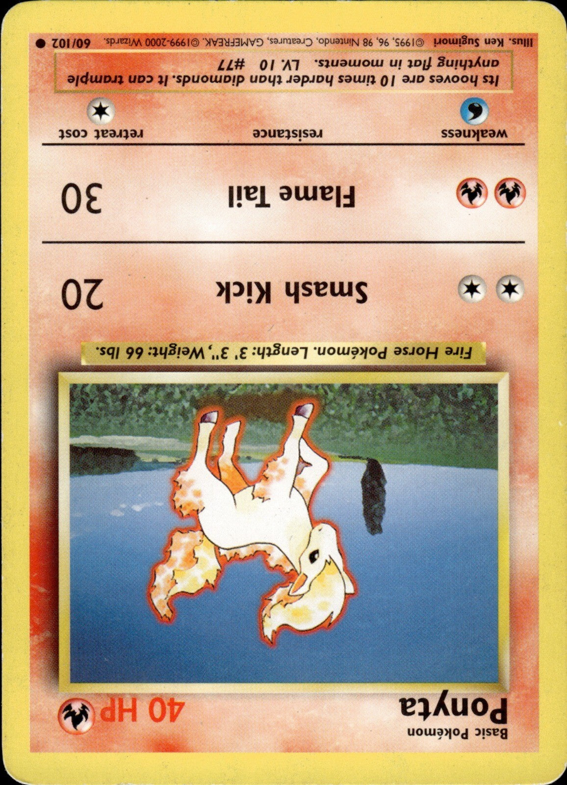 Ponyta Common Base Set 060/102 NM