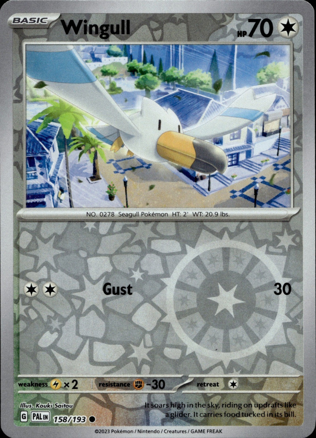 Wingull Reverse Holo Common SV02: Paldea Evolved 158/193 NM
