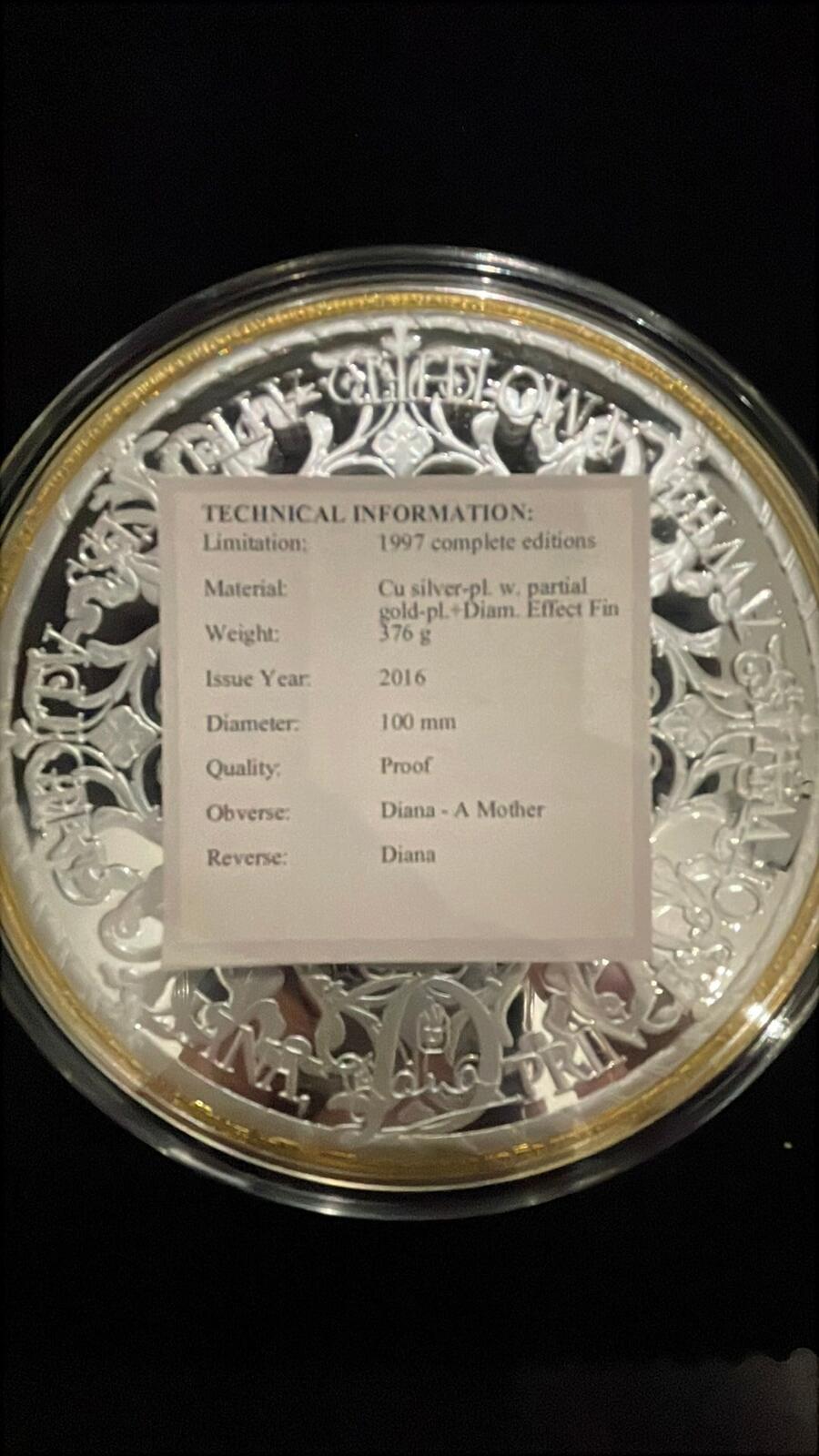Diana A Mother Silver Proof Coin 2016
