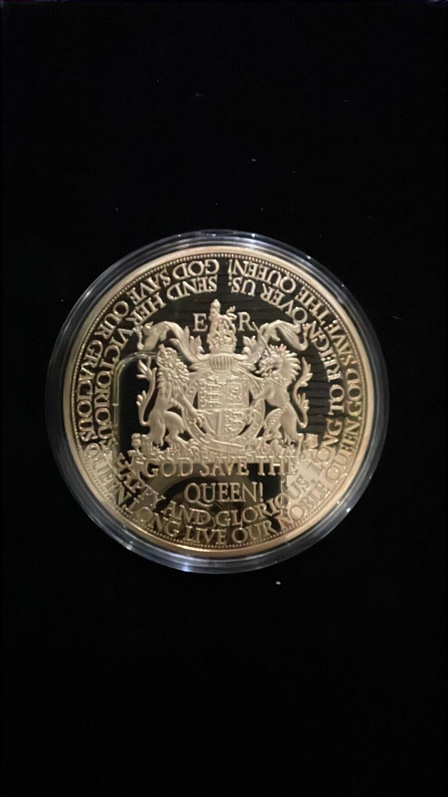 2016 Proof Gold Plated Coin with Swarovski Crystal 110g