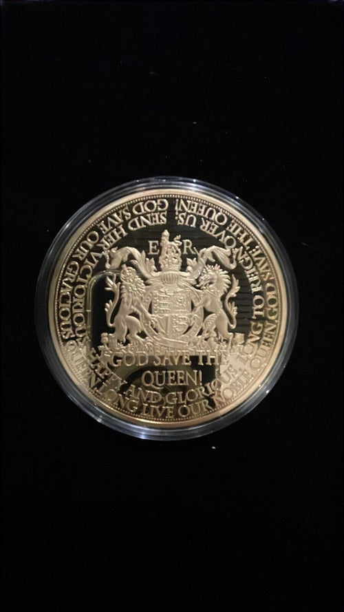 2016 Proof Gold Plated Coin with Swarovski Crystal 110g