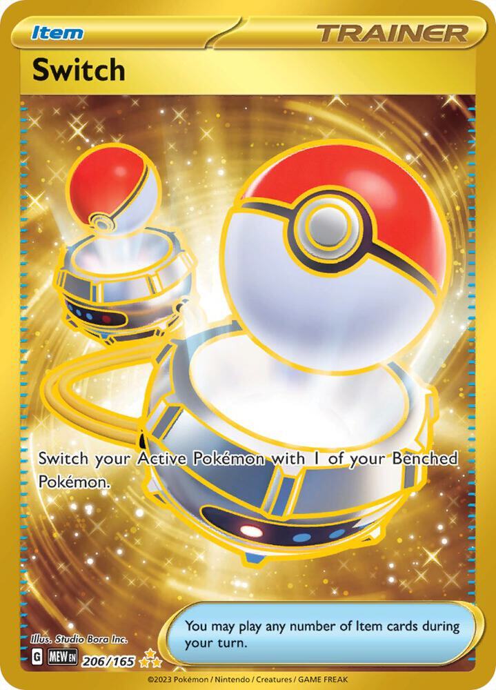 Switch Holo Hyper Rare SV: Scarlet & Violet 151 206/165 - PACK FRESH