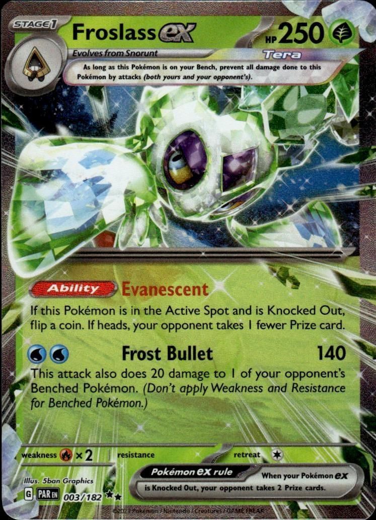 Froslass ex Holo Double Rare SV04: Paradox Rift 003/182 NM