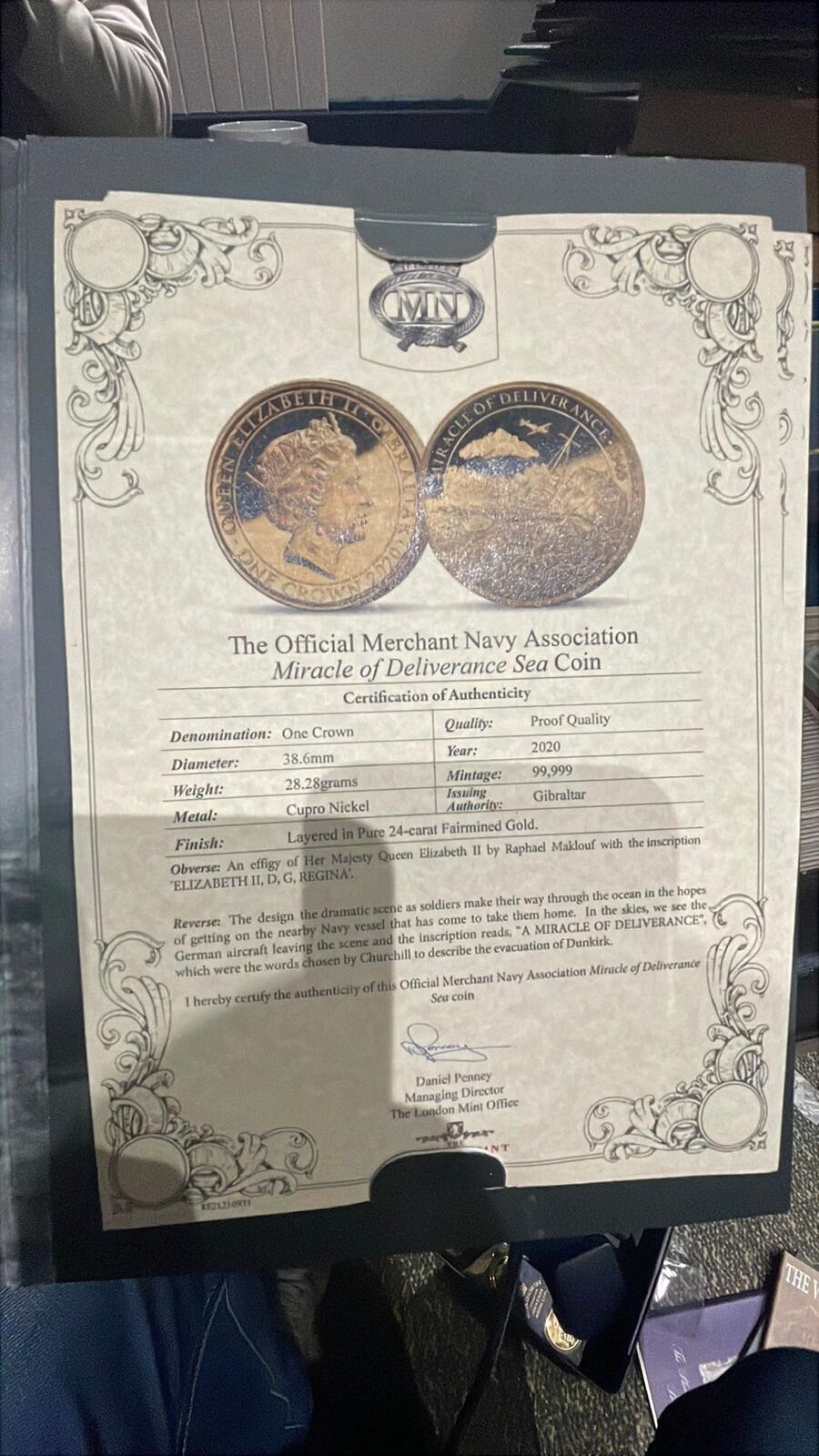 The London Mint Office 2020 Miracle of Deliverance Proof Crown Coin