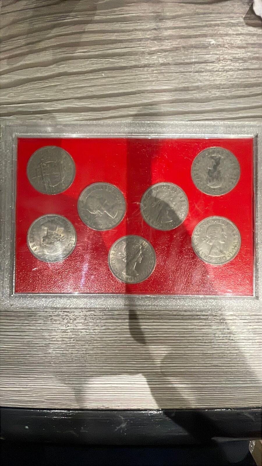 Queen Elizabeth II Half Crowns Silver Coin Set 1961-1967