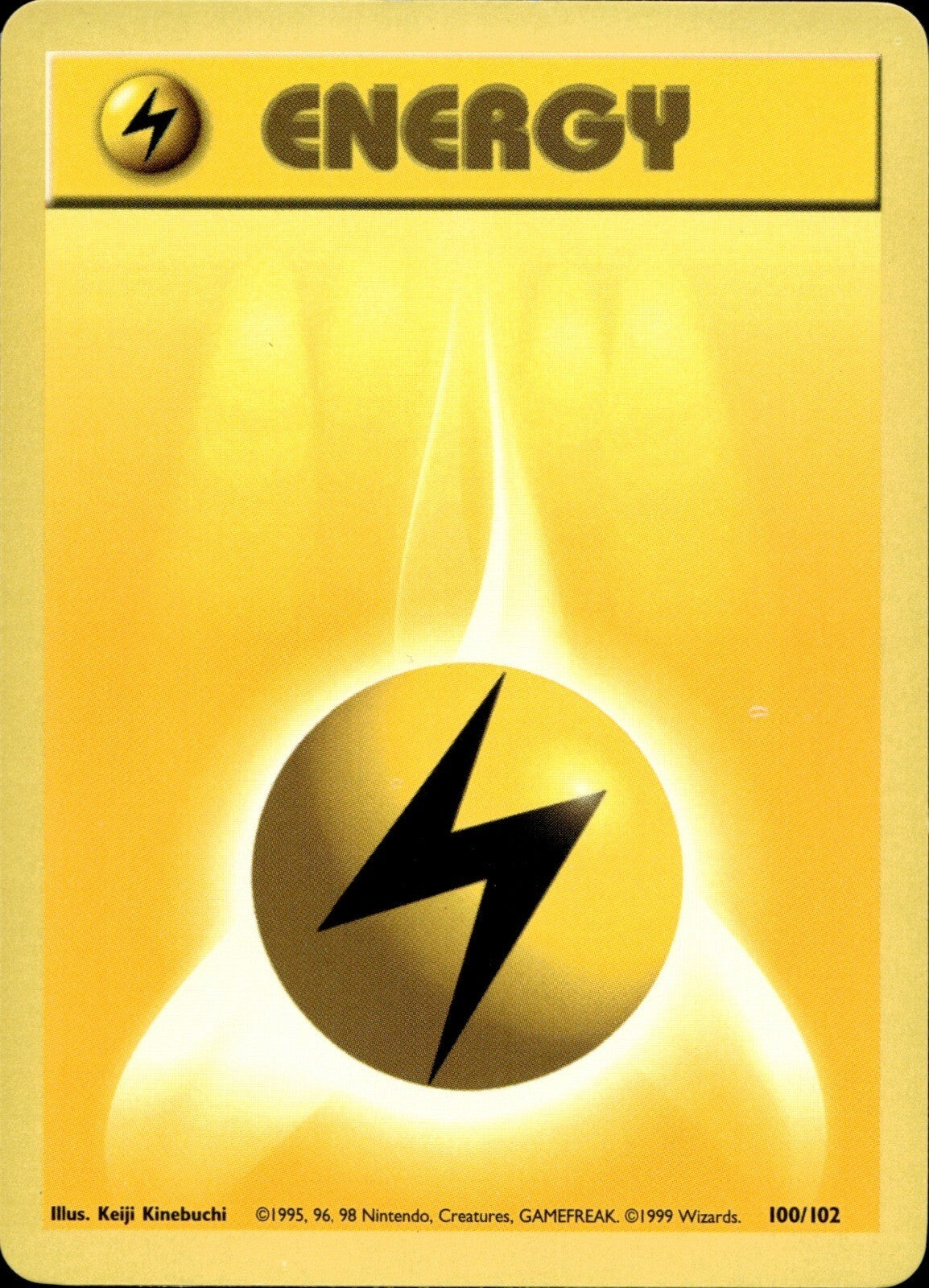 Lightning Energy Unlimited Common Base Set (Shadowless) 100/102 NM