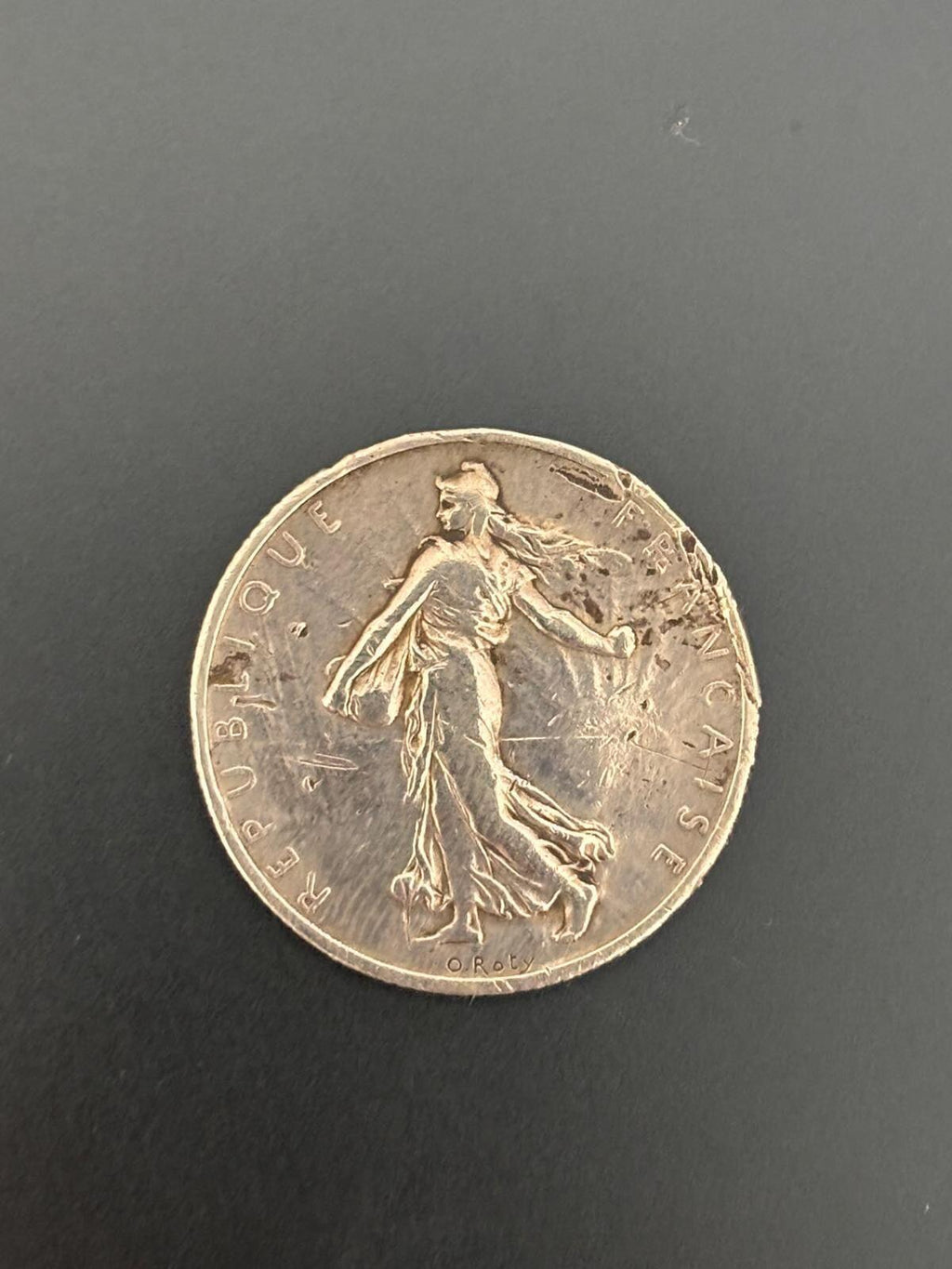 1914 French 2 Franc Silver Coin