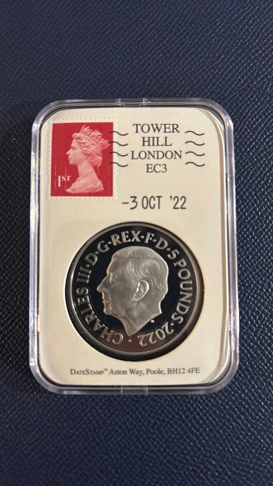 2022 UK Silver £5 Proof Coin, 28.28g .925 Silver