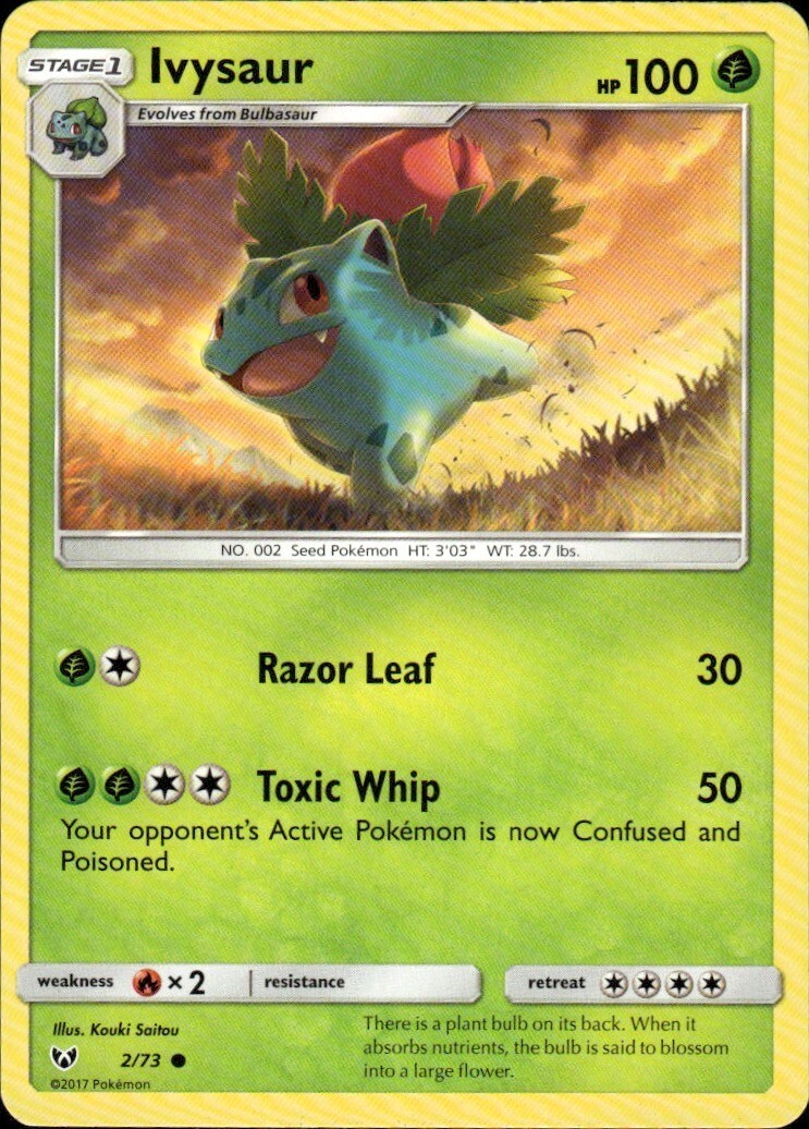 Ivysaur Common Shining Legends 2/73 NM