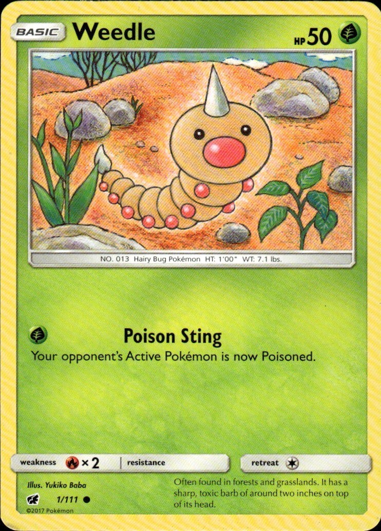 Weedle Common SM - Crimson Invasion 1/111 NM