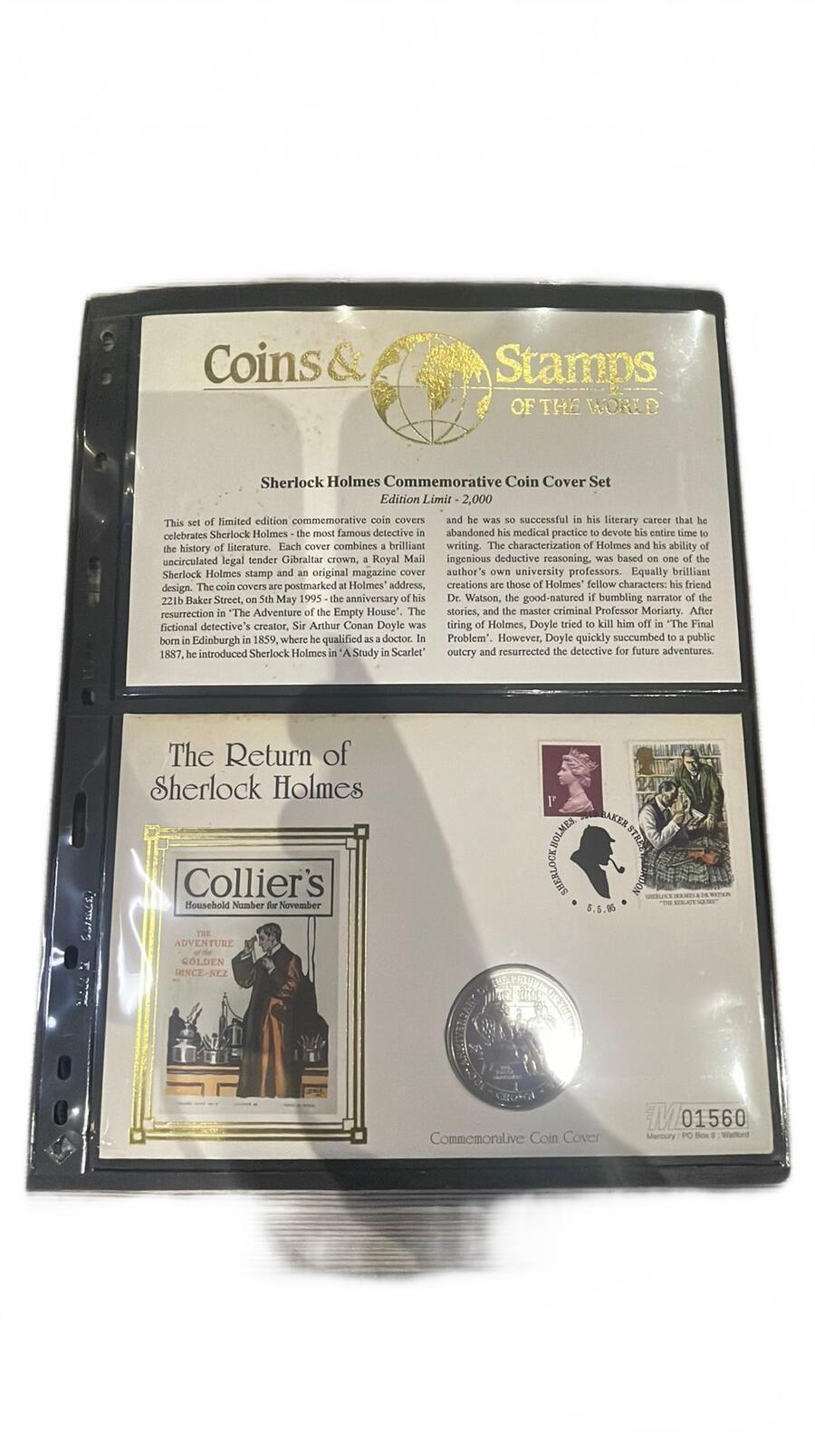 Sherlock Holmes Commemorative Coin Cover Set 1995