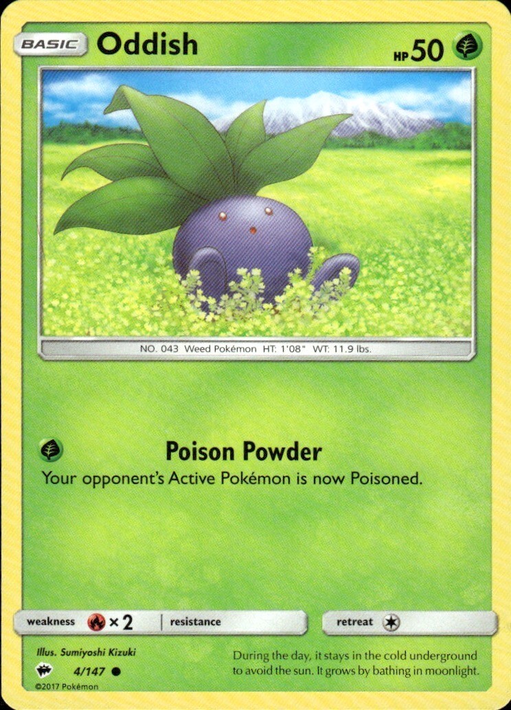 Oddish Common SM - Burning Shadows 4/147 NM