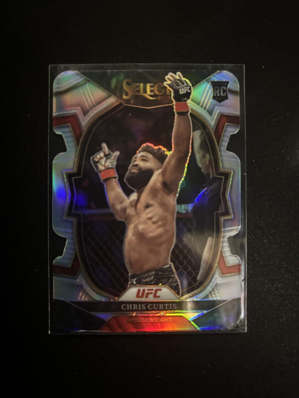 Chris Curtis Silver Prizms Die Cut Panini Select UFC - 90 NM