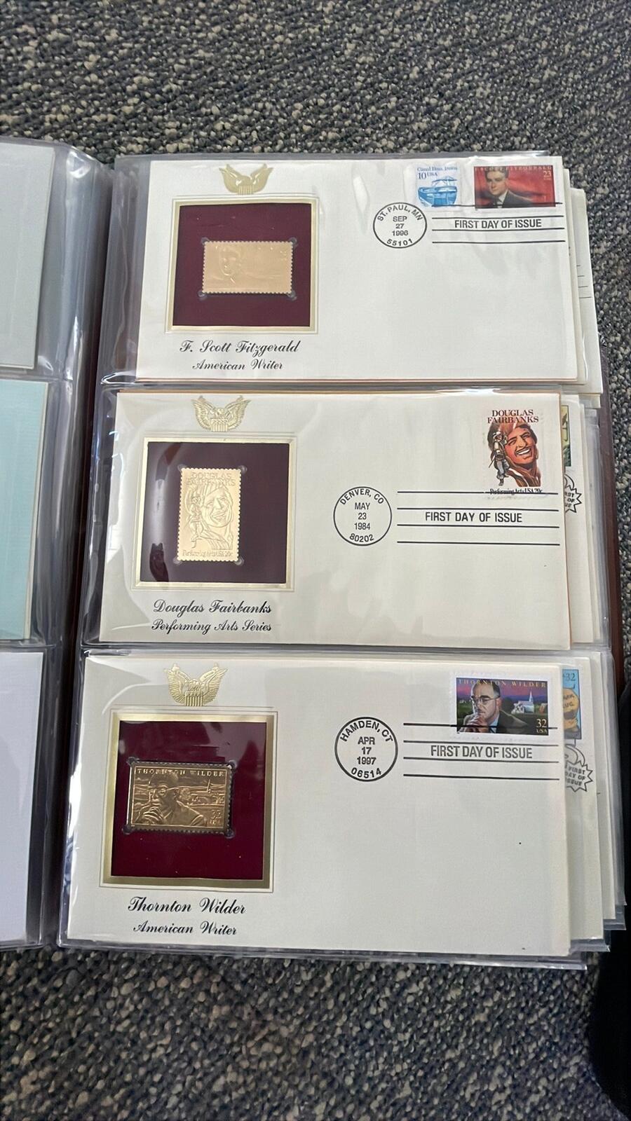 Gold Plated Stamps of United States Collection Book