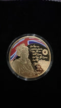 2016 Proof Gold Plated Coin with Swarovski Crystal 110g