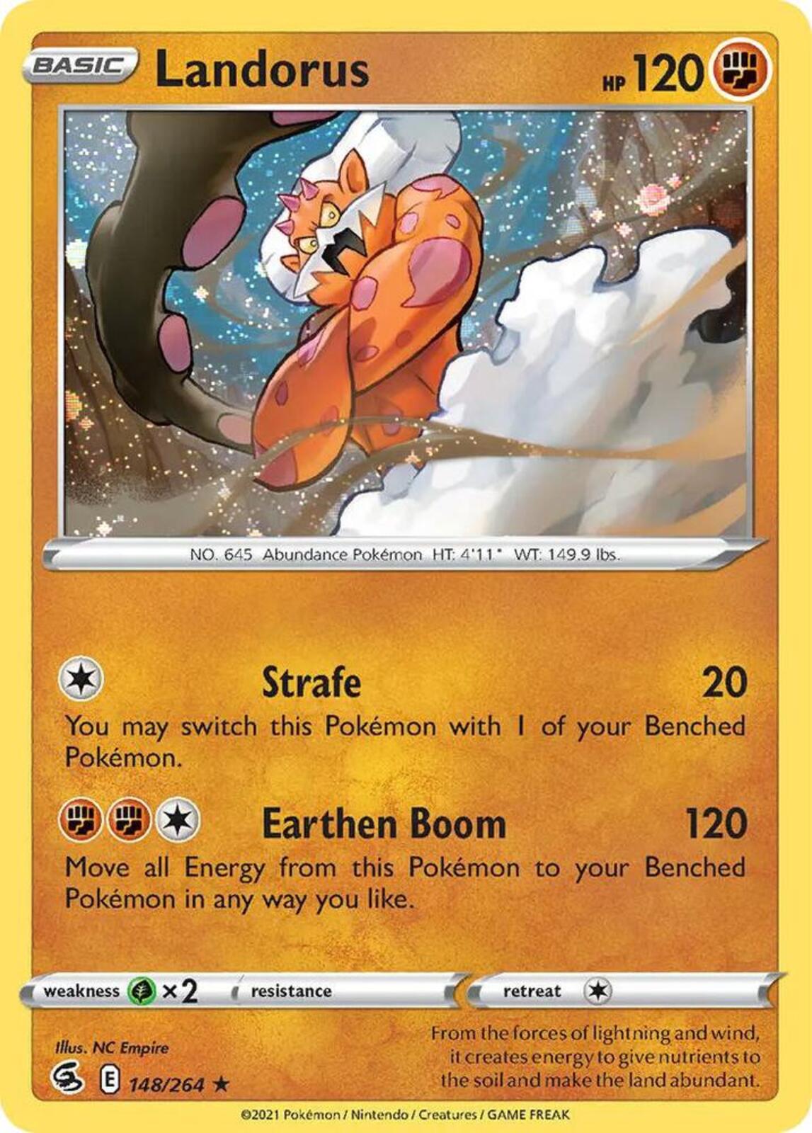 Landorus - (Cosmos Holo) Holo Promo Blister Exclusives 148/264 NM