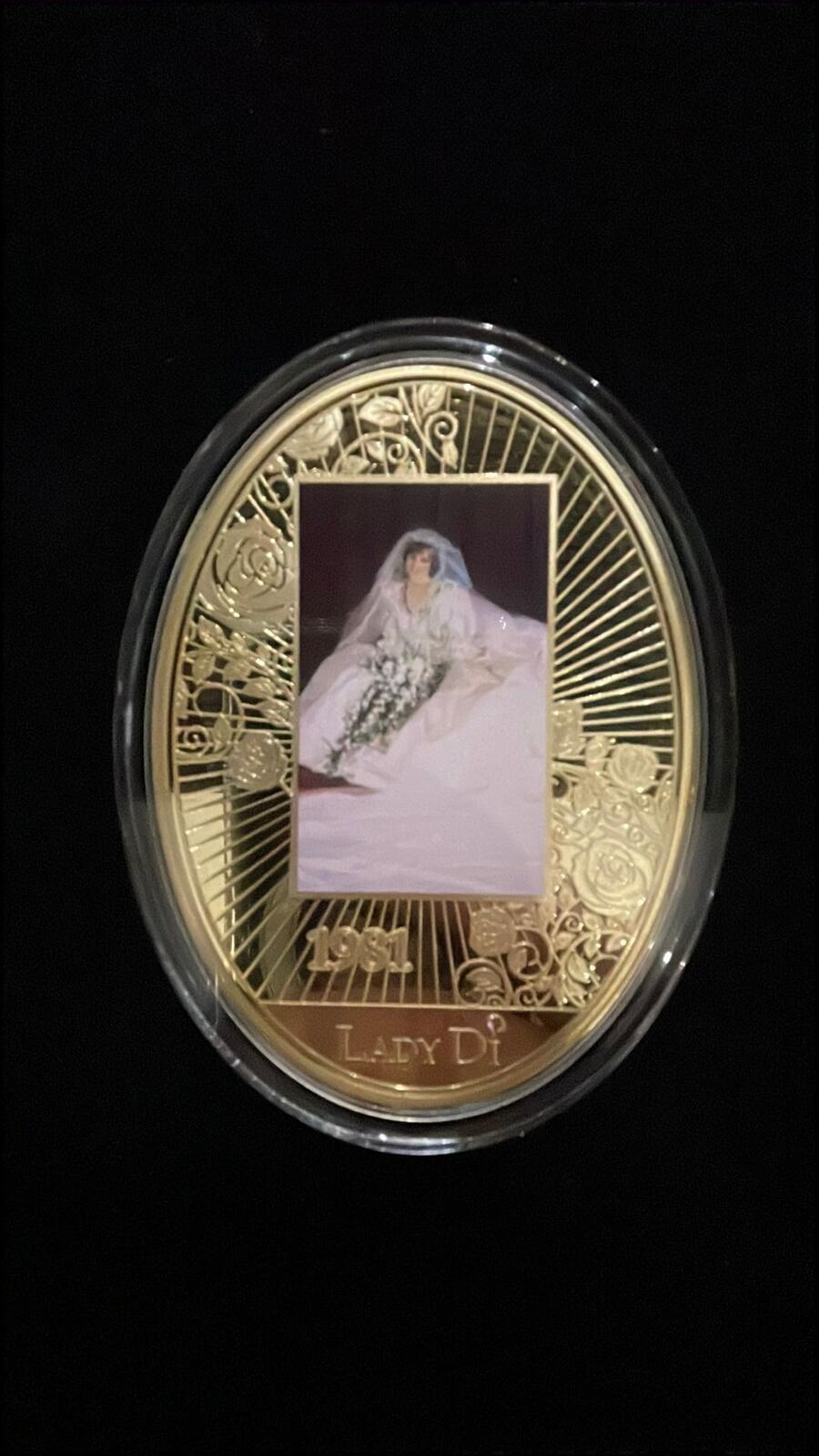 Princess Diana 1981 Gold Plated Collectible Medal