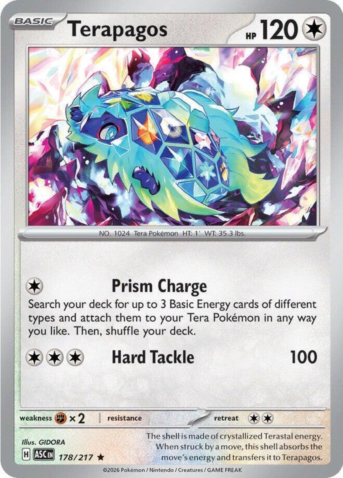 Terapagos Holo Rare ME: Ascended Heroes 178/217 NM