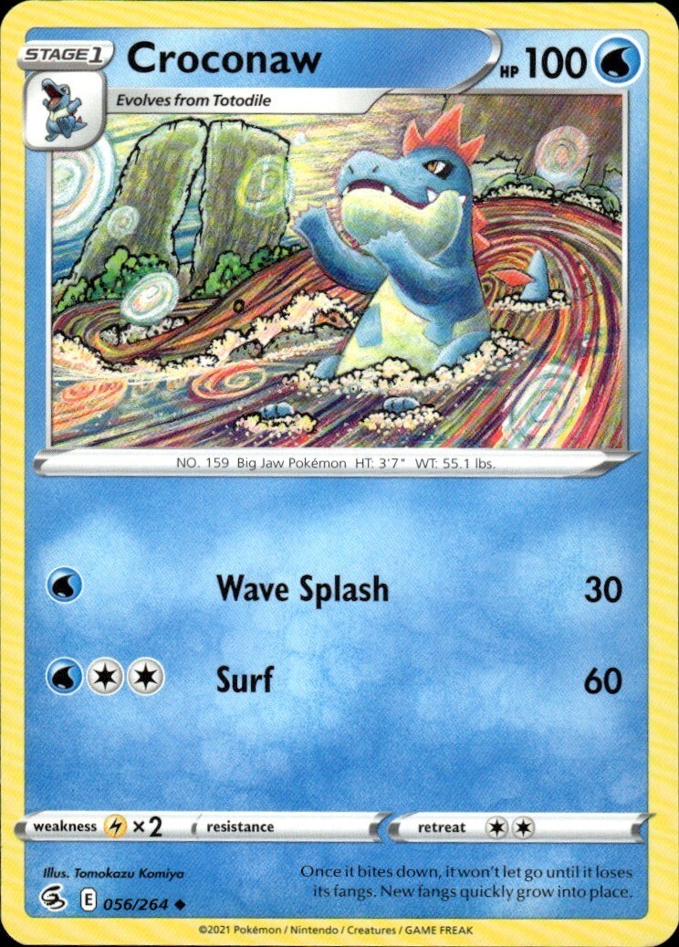 Croconaw Uncommon SWSH08: Fusion Strike 056/264 NM