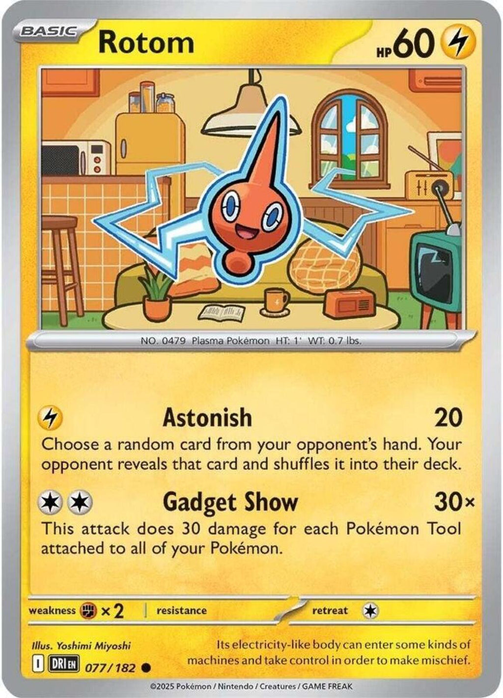 Rotom Common SV10: Destined Rivals 077/182 NM