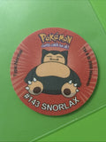 1999 TAZO POKEMON KANTO Chipy #143 SNORLAX Peru Pogs Flips Frito Lay NINTENDO