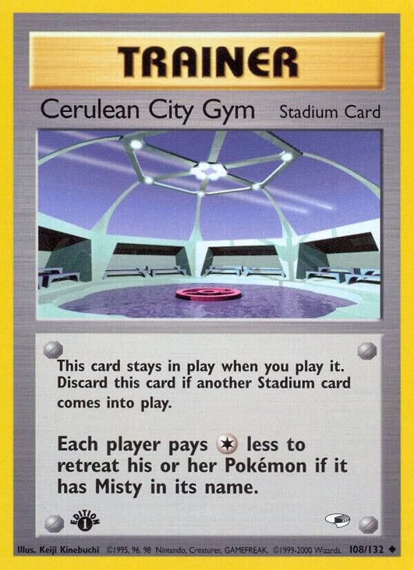 Cerulean City Gym 1st Edition 3.00Uncommon Gym Heroes 108/132 NM
