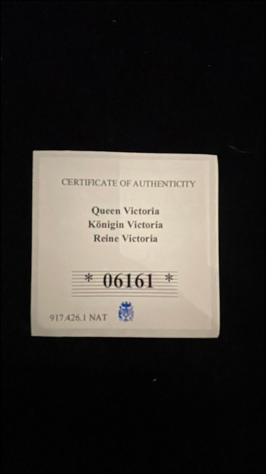 Queen Victoria Gold Plated Proof Coin with Swarovski, 2019, 110g