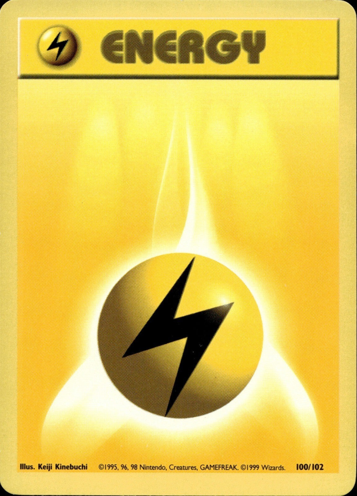 Lightning Energy Unlimited Common Base Set (Shadowless) 100/102 NM