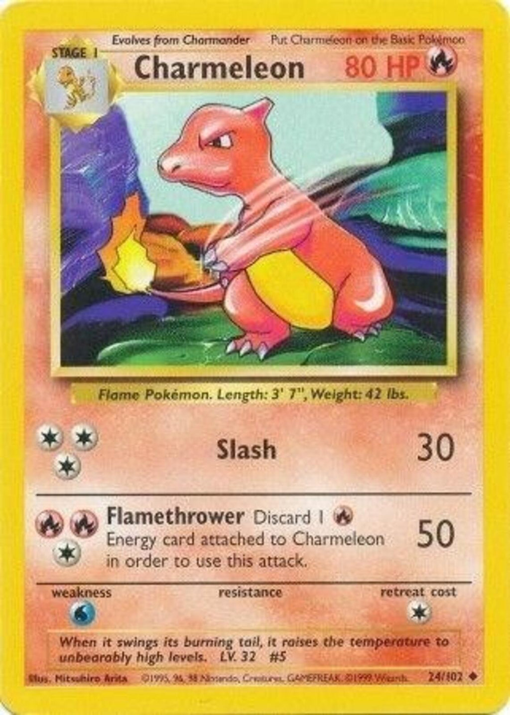 Charmeleon Uncommon Base Set 024/102 NM