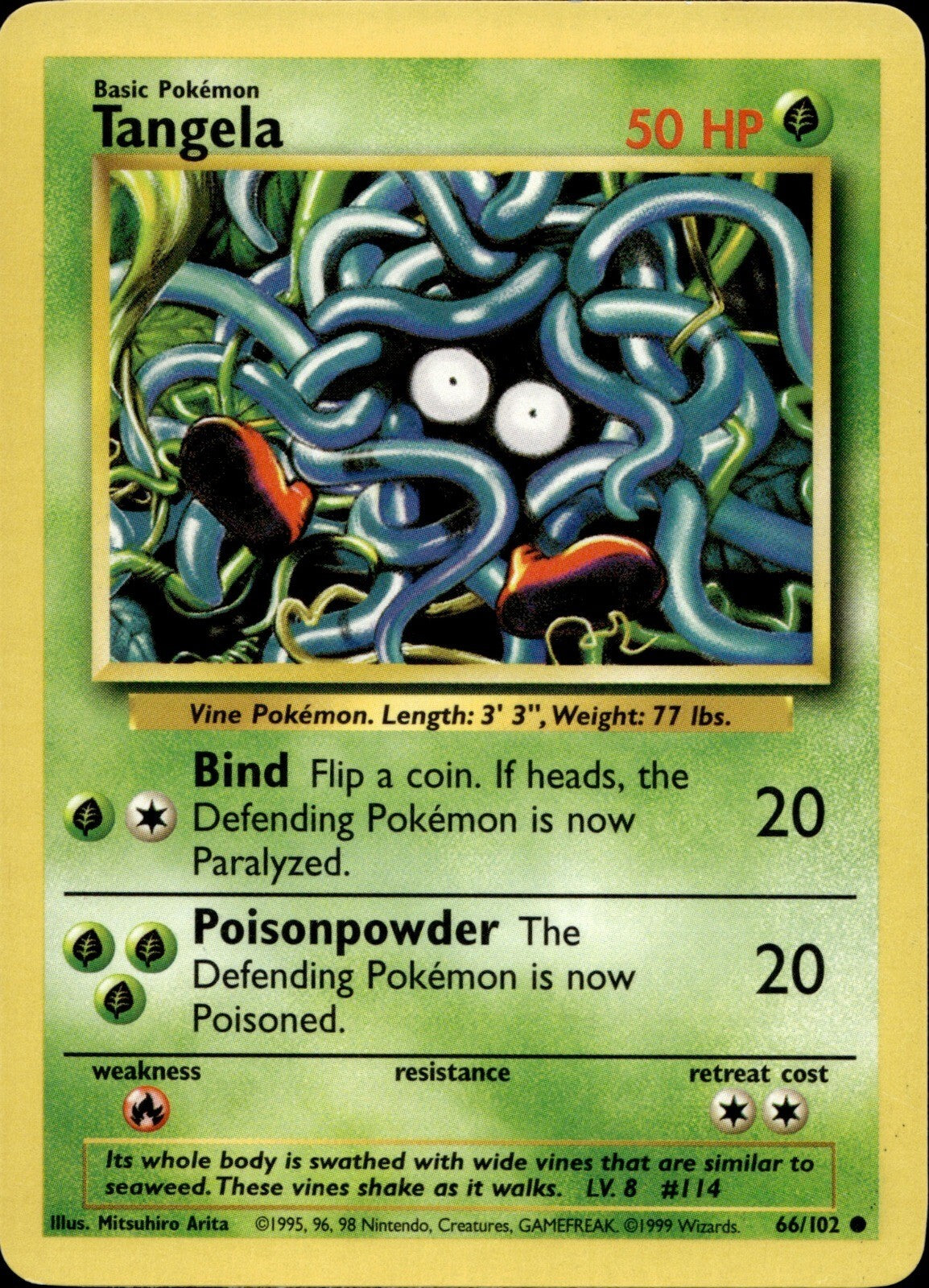 Tangela Common Base Set 066/102 NM