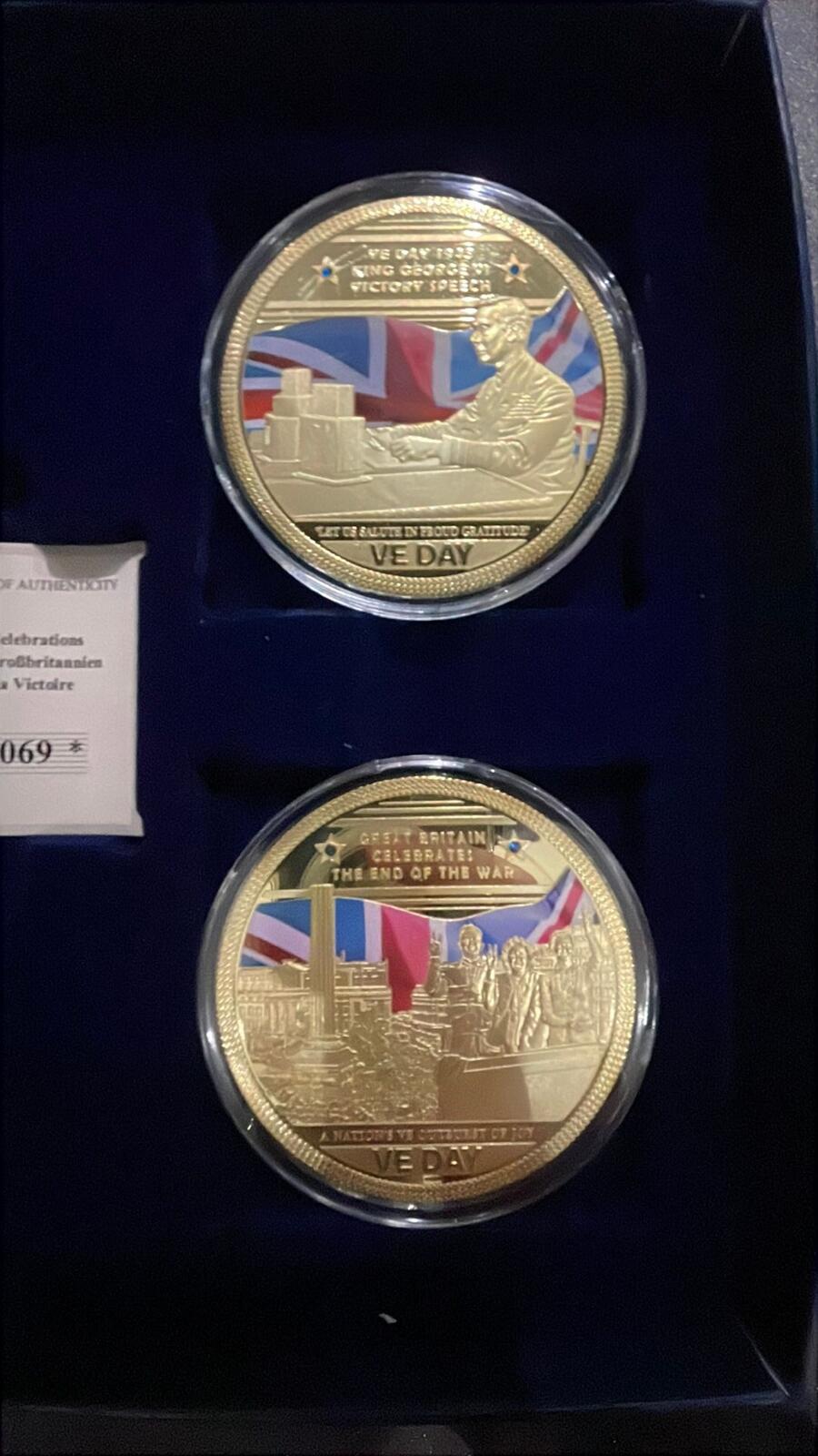 VE Day Celebration Commemorative Proof Coin Set with Certificate