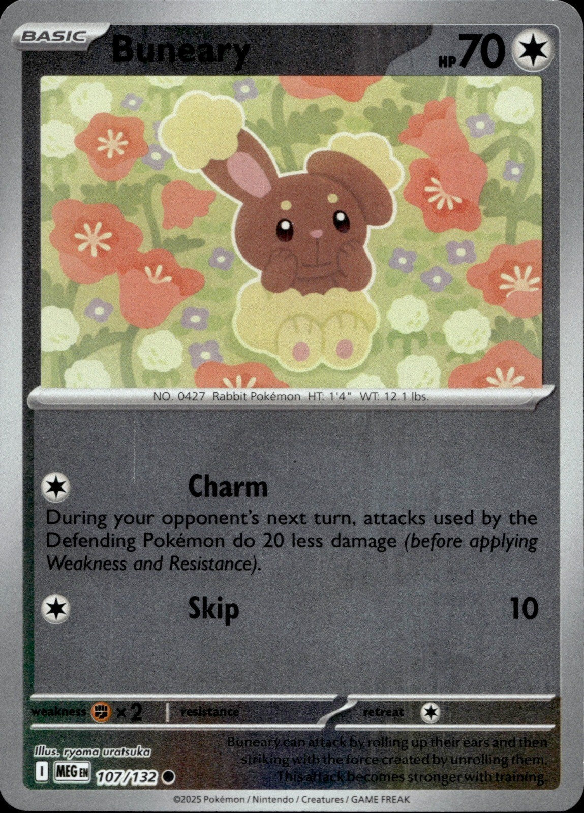 Buneary Reverse Holo Common ME01: Mega Evolution 107/132 NM