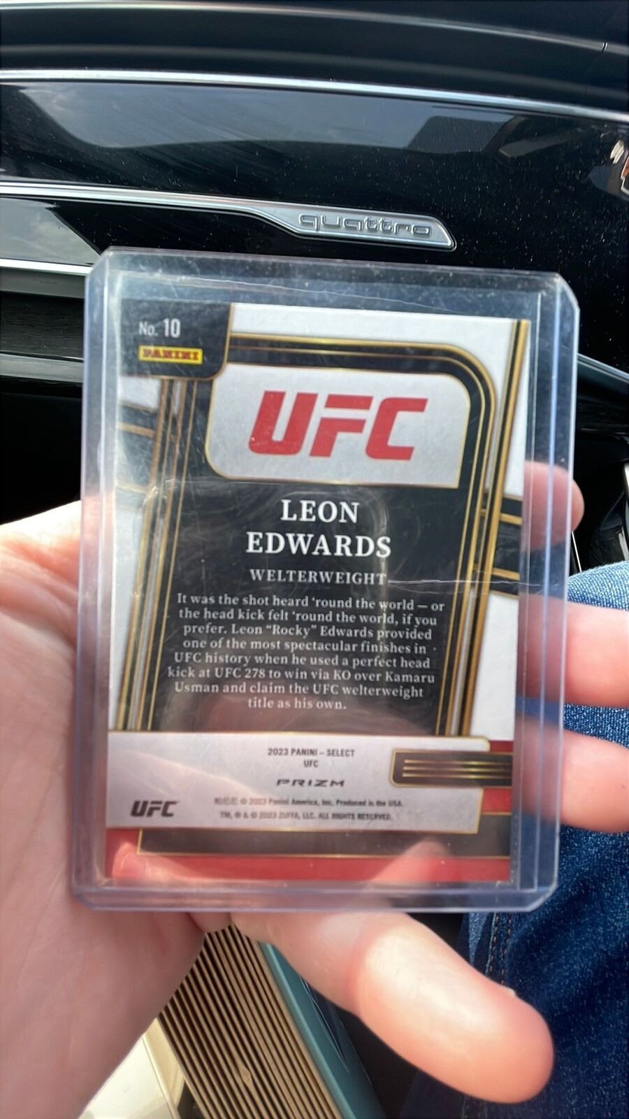 Panini 2023 Select UFC Leon Edwards Trading Card No. 10